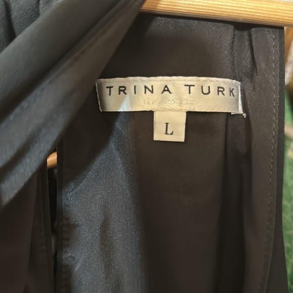 TRINA TURK Queene Rhinestone Fringe Sleeveless Halter Dress - Picture 6 of 8